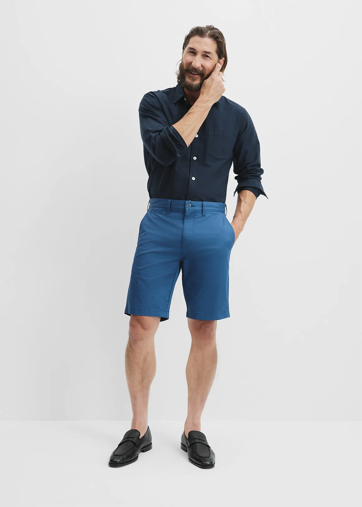 Stretch Chino Short - DENIM BLUE
