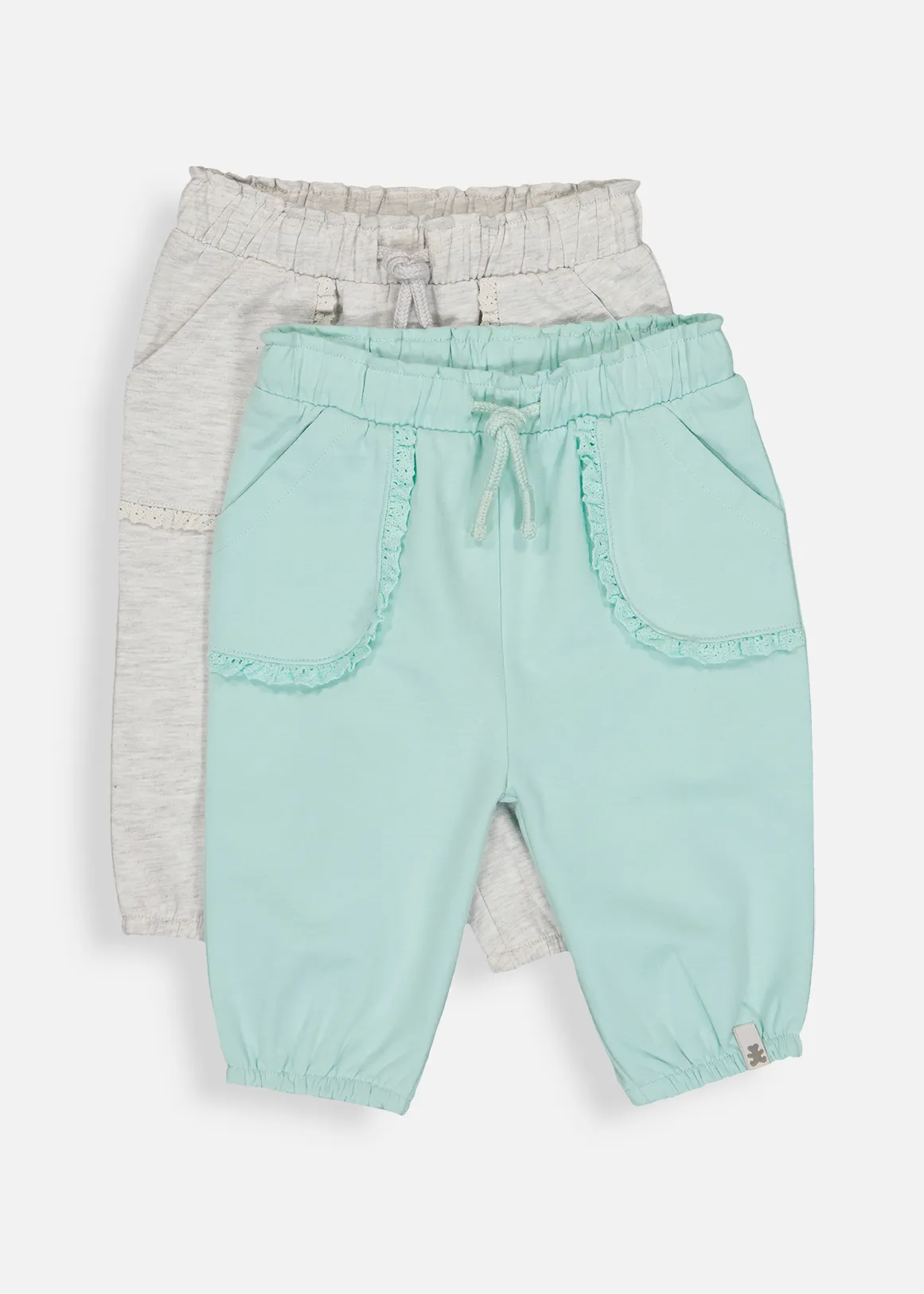 Stretch Cotton Sweatpants 2 Pack - AQUA