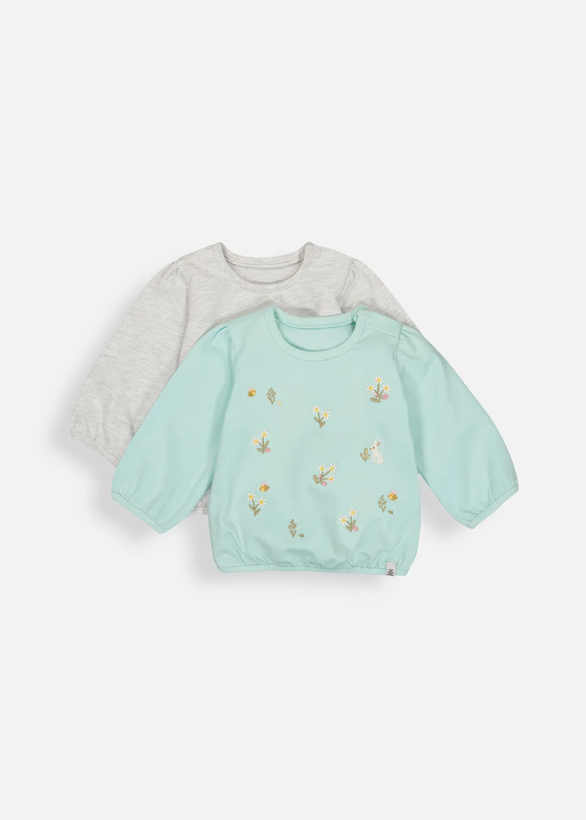 Stretch Cotton Sweatshirts 2 Pack - AQUA