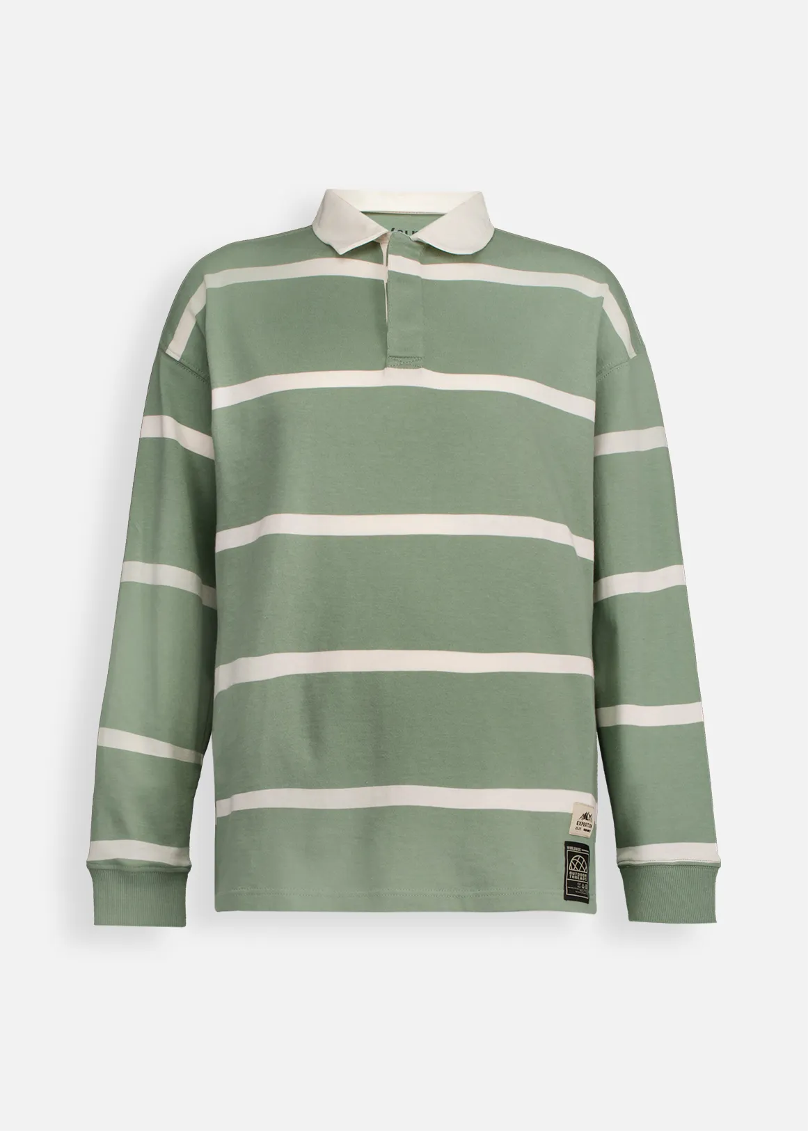 Stripe Cotton Rugby T-shirt - X GREEN