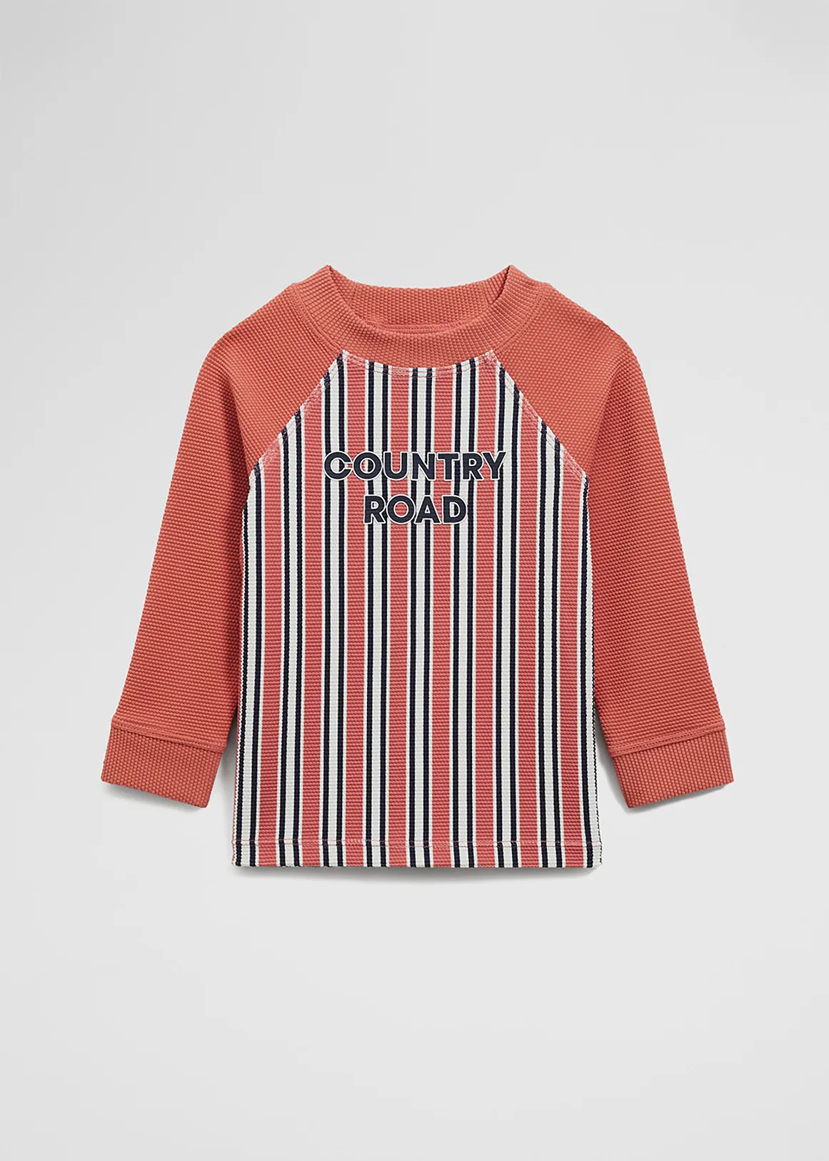Stripe Logo Rash Vest - FADED RED