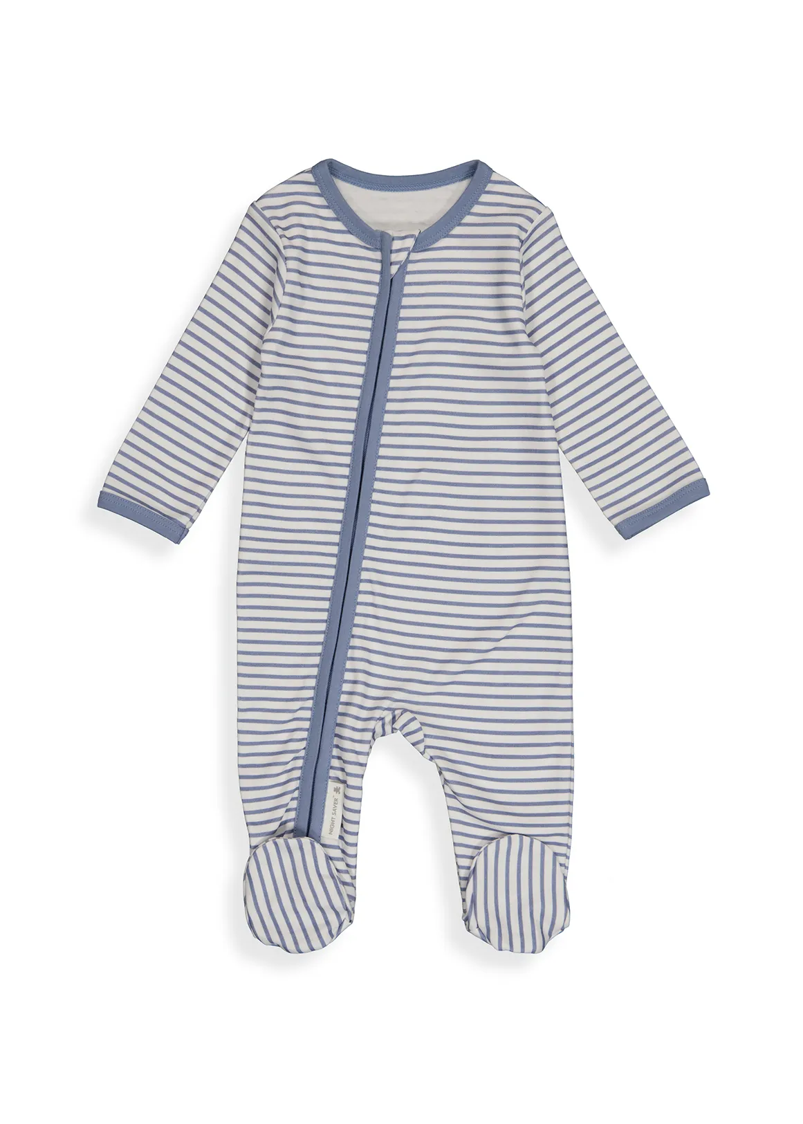 Stripe Organic Cotton Zip Sleepsuit - X BLUE