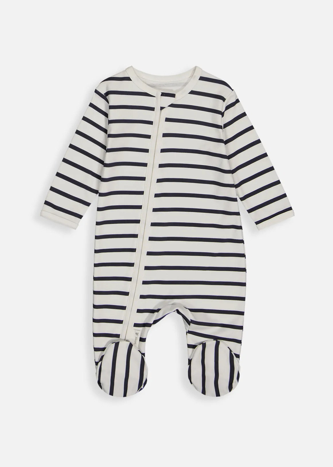 Stripe Organic Cotton Zip Sleepsuit - X CREAM
