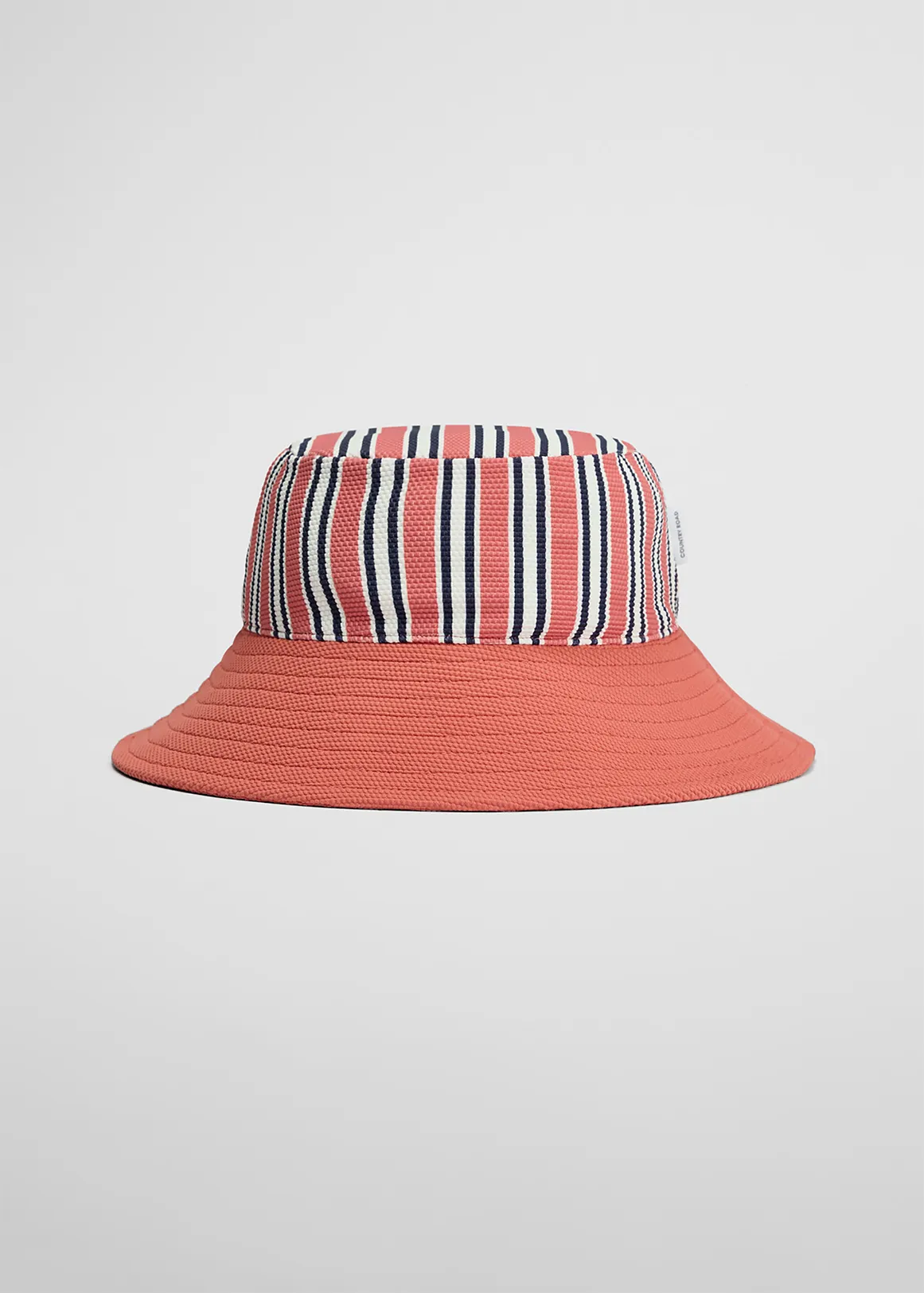 Stripe Swim Bucket Hat - FADED RED