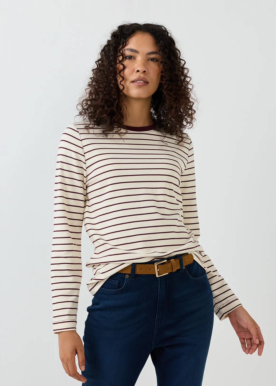 Striped Interlock Cotton T-shirt - Premium - X CREAM