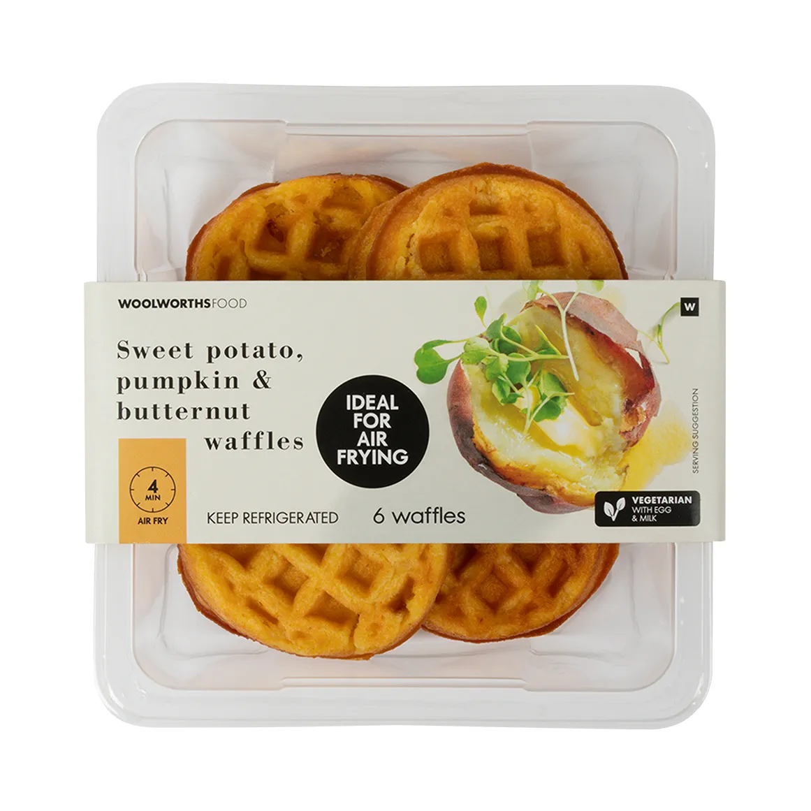Sweet Potato, Pumpkin & Butternut Waffles 6 pk