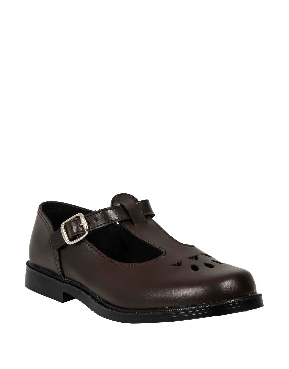 T-bar School Shoes (Size 2-8) Older Girl - BROWN