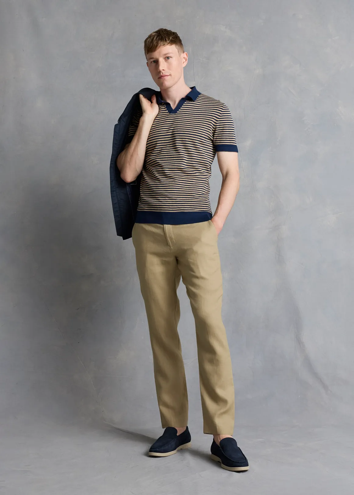 Tailored Fit Linen Trousers - Premium - CAMEL