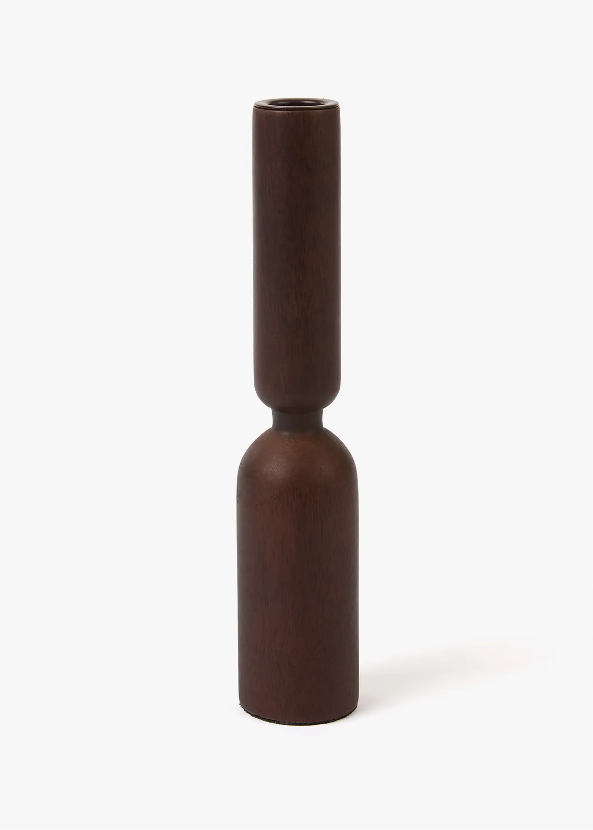 Tall Wooden Dinner Candle Holder - NATURAL