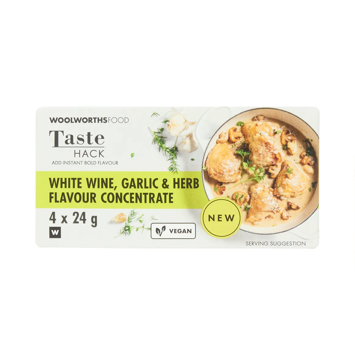 Taste Hack White Wine, Garlic And Herb Flavour Concentrate Tubs 4 x 24 g