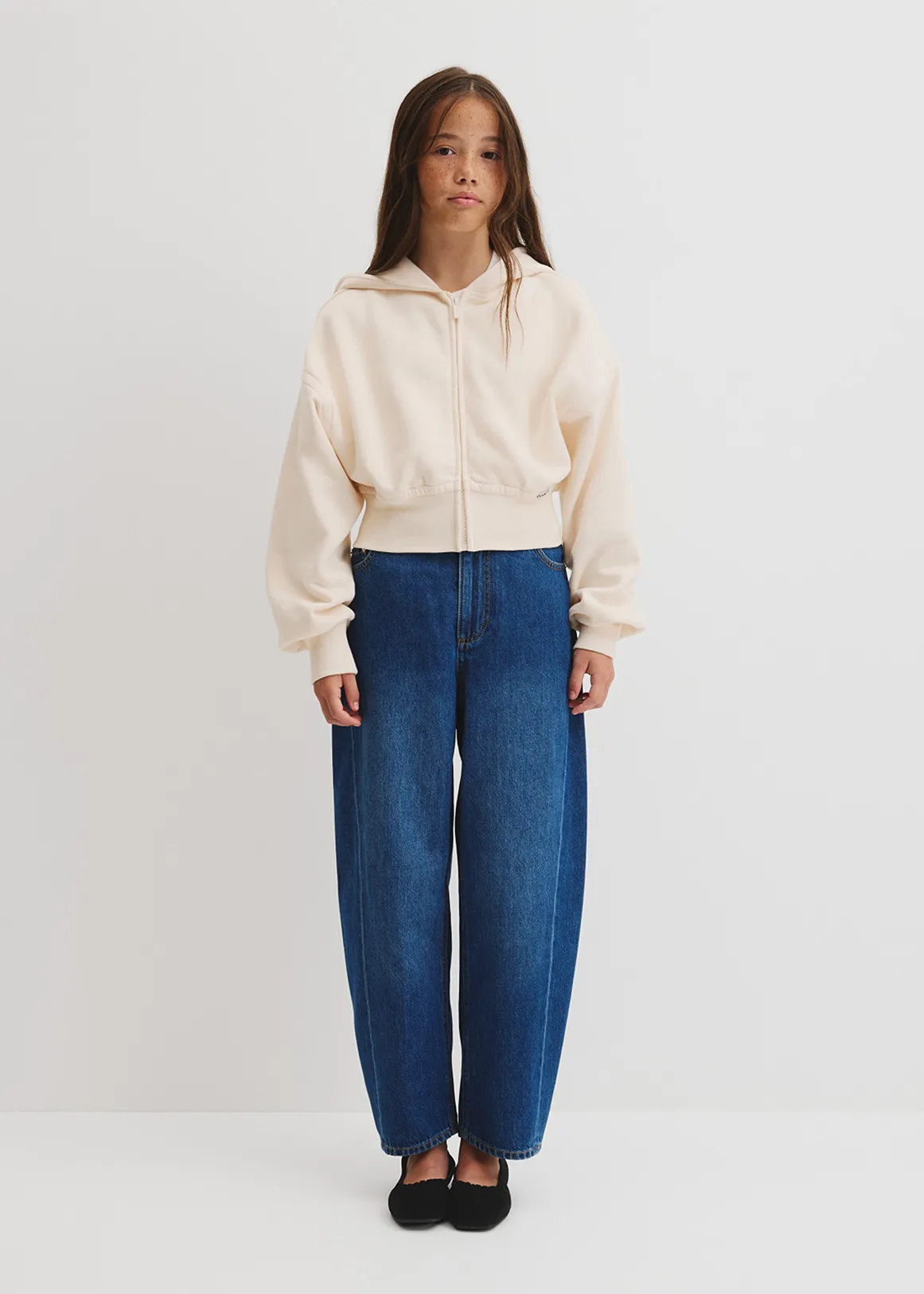 Teen Cropped Zip Through Jacket - OYSTER