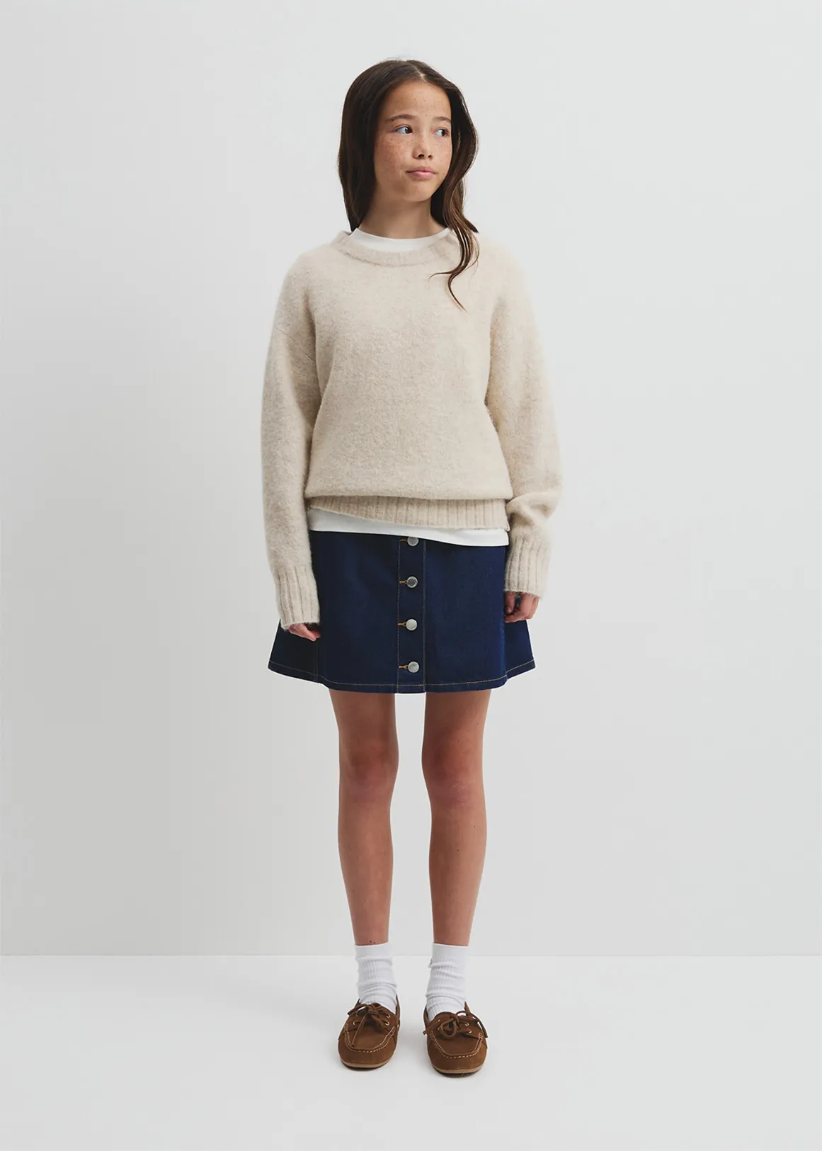 Teen Fluffy Knit Pullover - STONE MARLE
