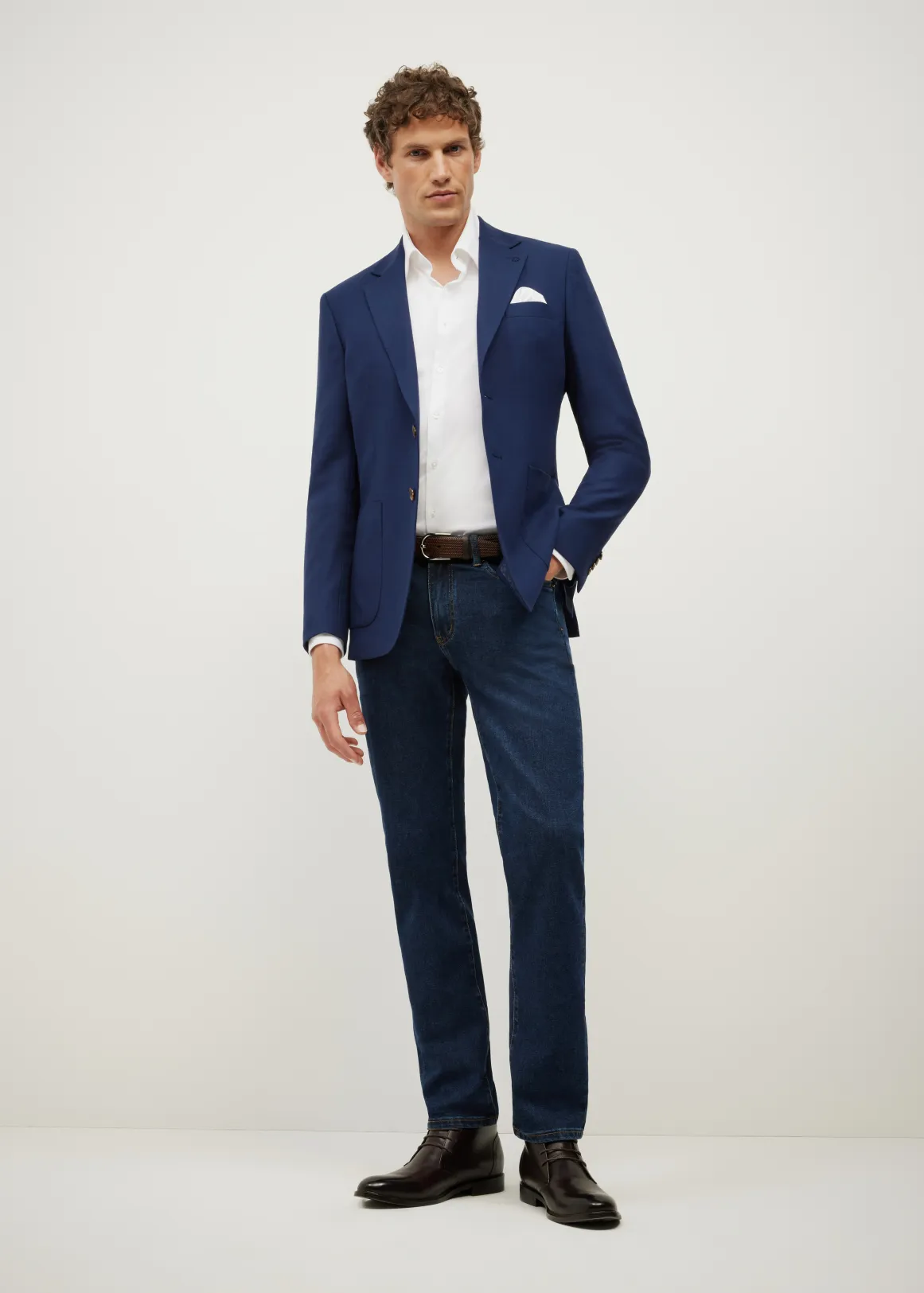 Textured Blazer - NAVY