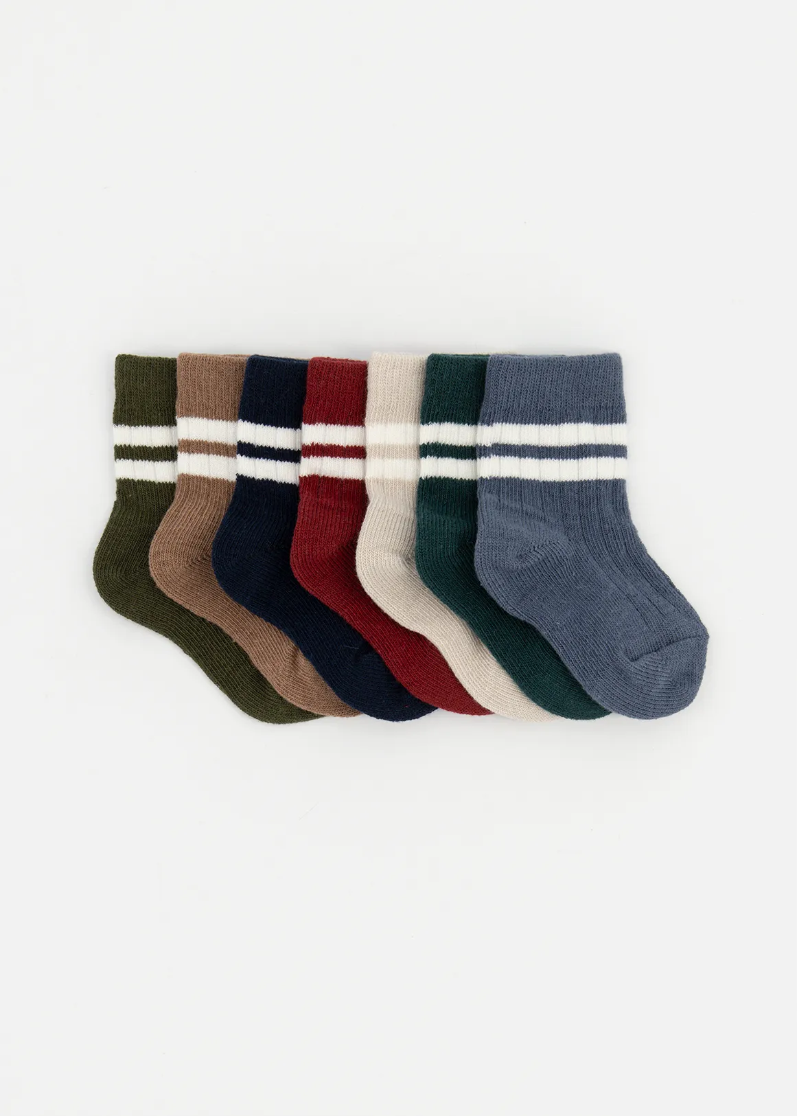 Textured Cotton Rich Socks 7 Pack - MULTI