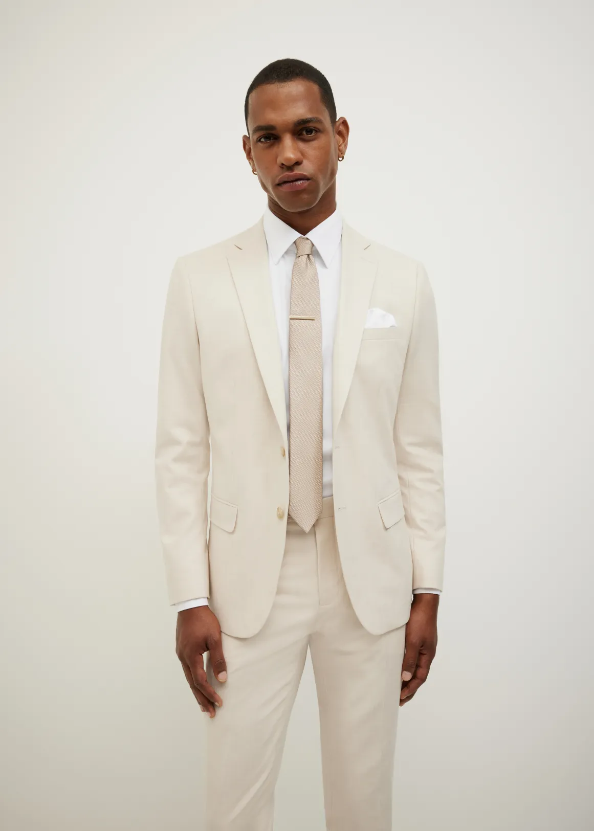 Textured Tailored Jacket - NEUTRAL