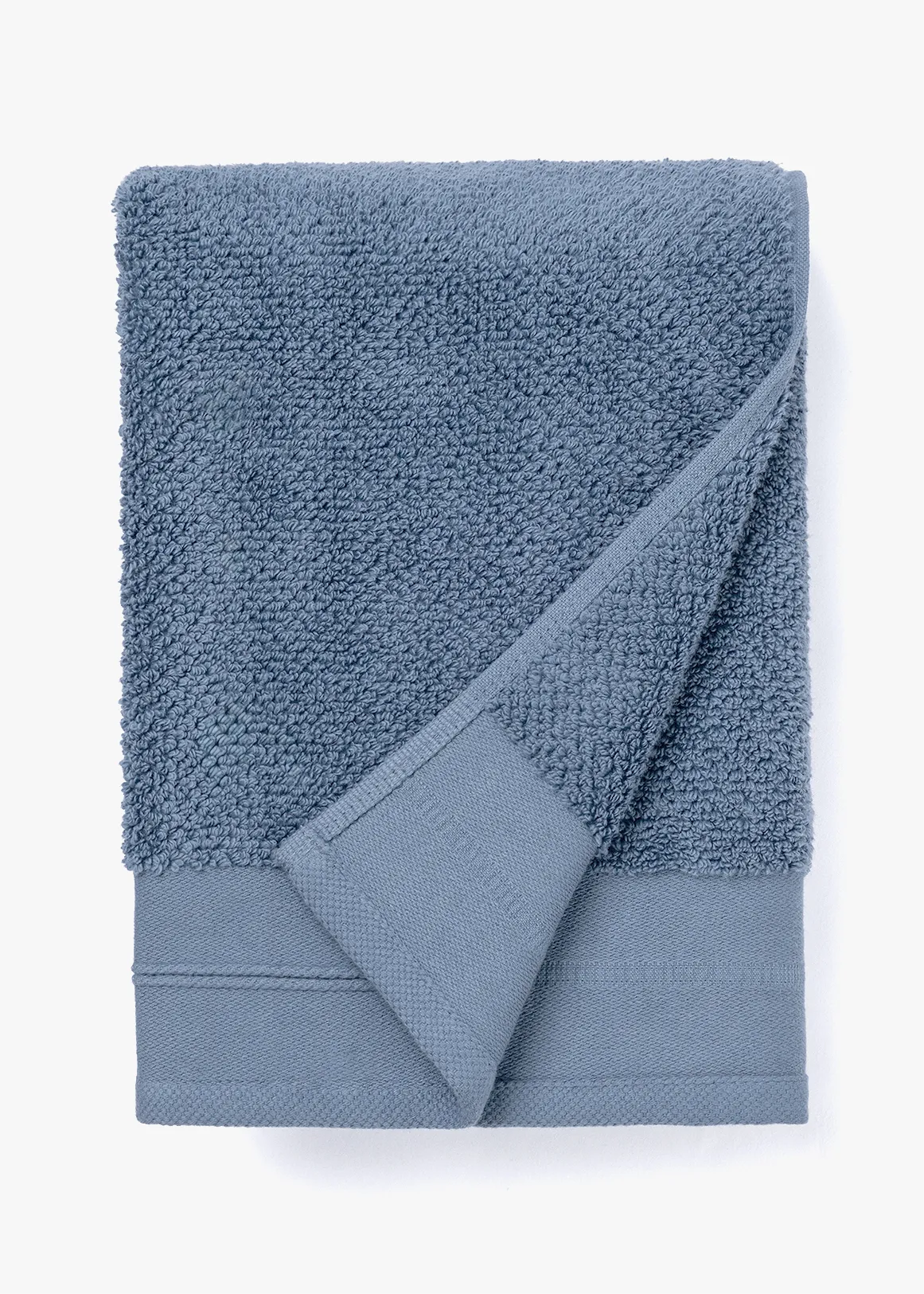 Textured Zero Twist Cotton Hand Towel - BLUE