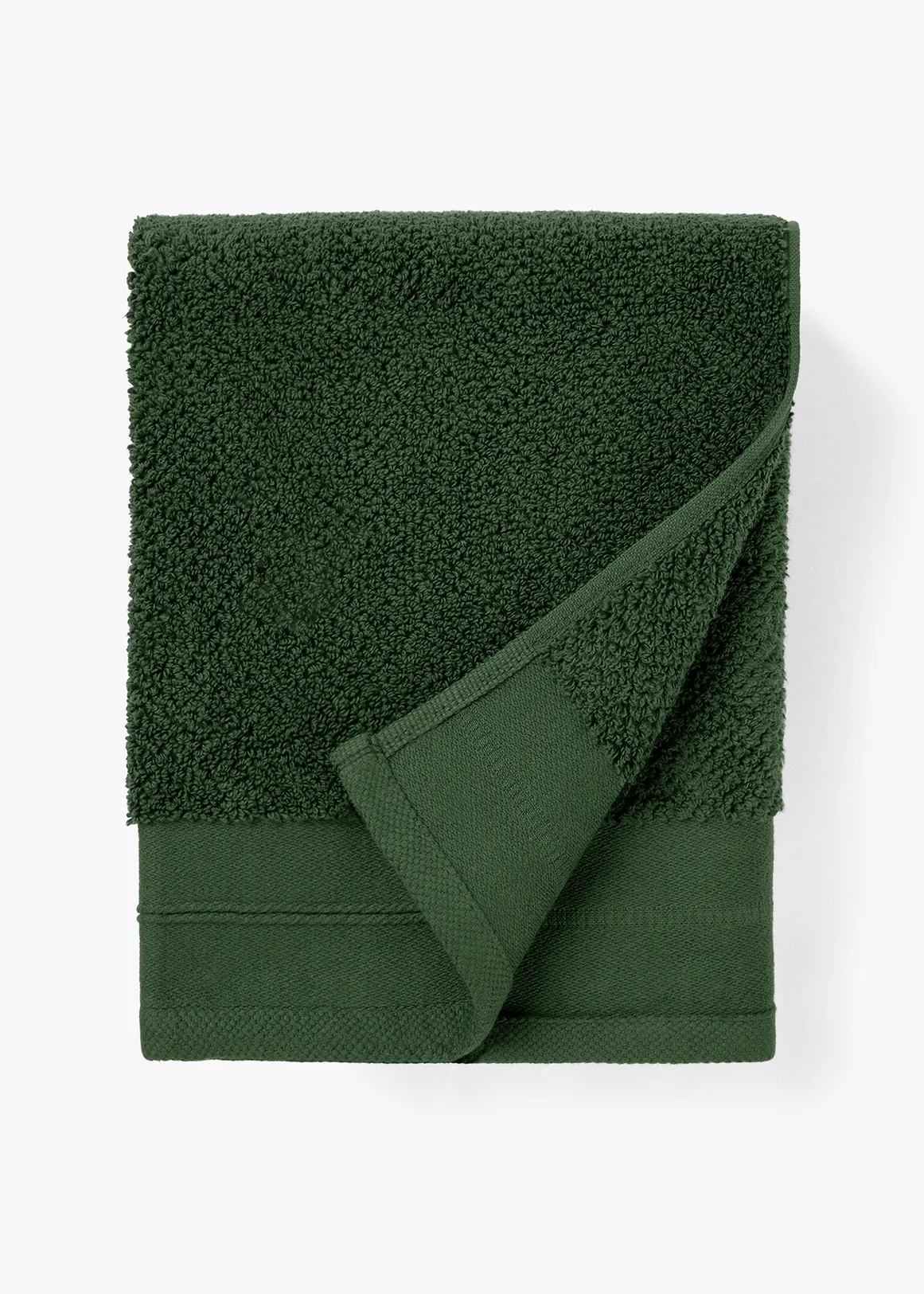 Textured Zero Twist Cotton Hand Towel - OLIVE