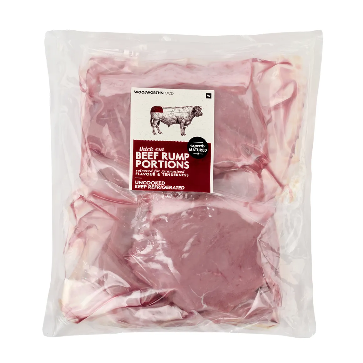 Thick Cut Matured Beef Rump Portions Avg 1.2 kg