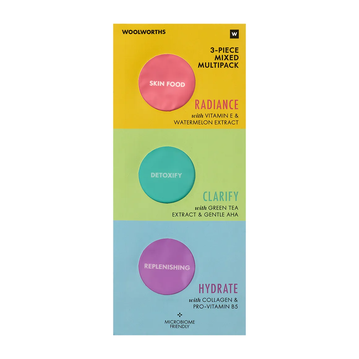 Three Piece Assorted Face Mask Pods 3 x 8 ml