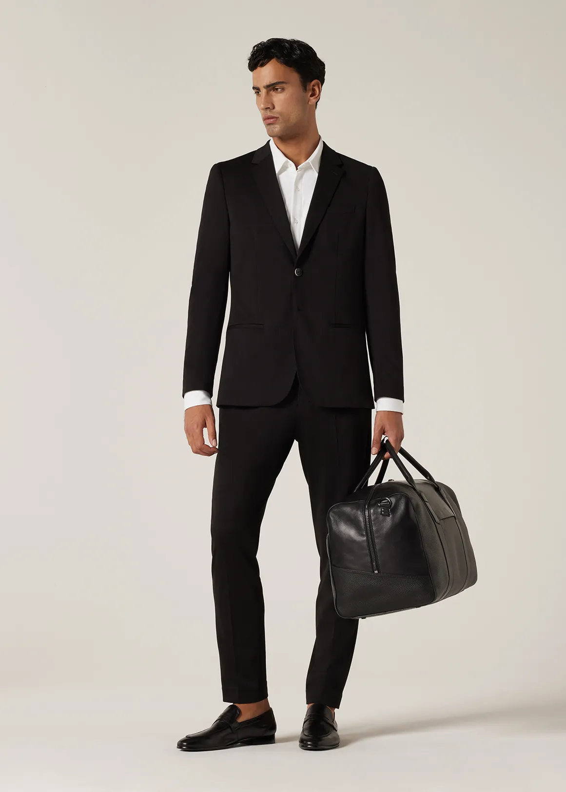 Travel Jersey Tailored Jacket - BLACK