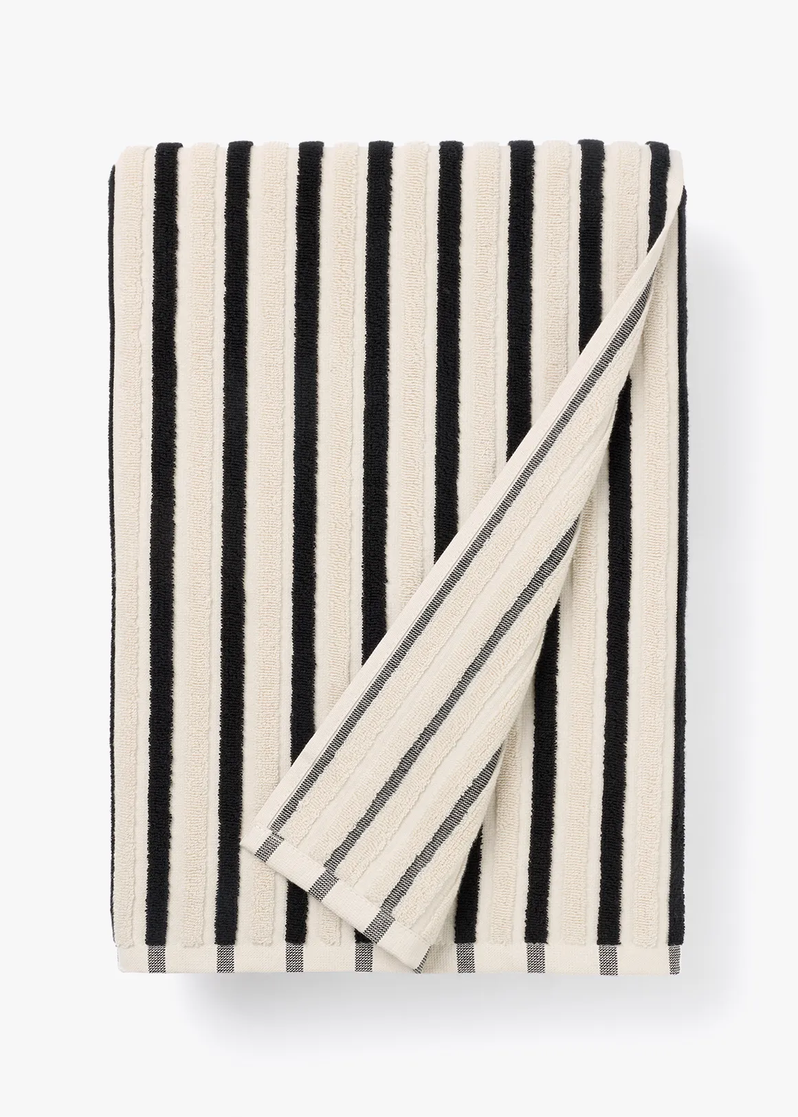 Tribeca Stripe Cotton Bath Sheet - X BLACK