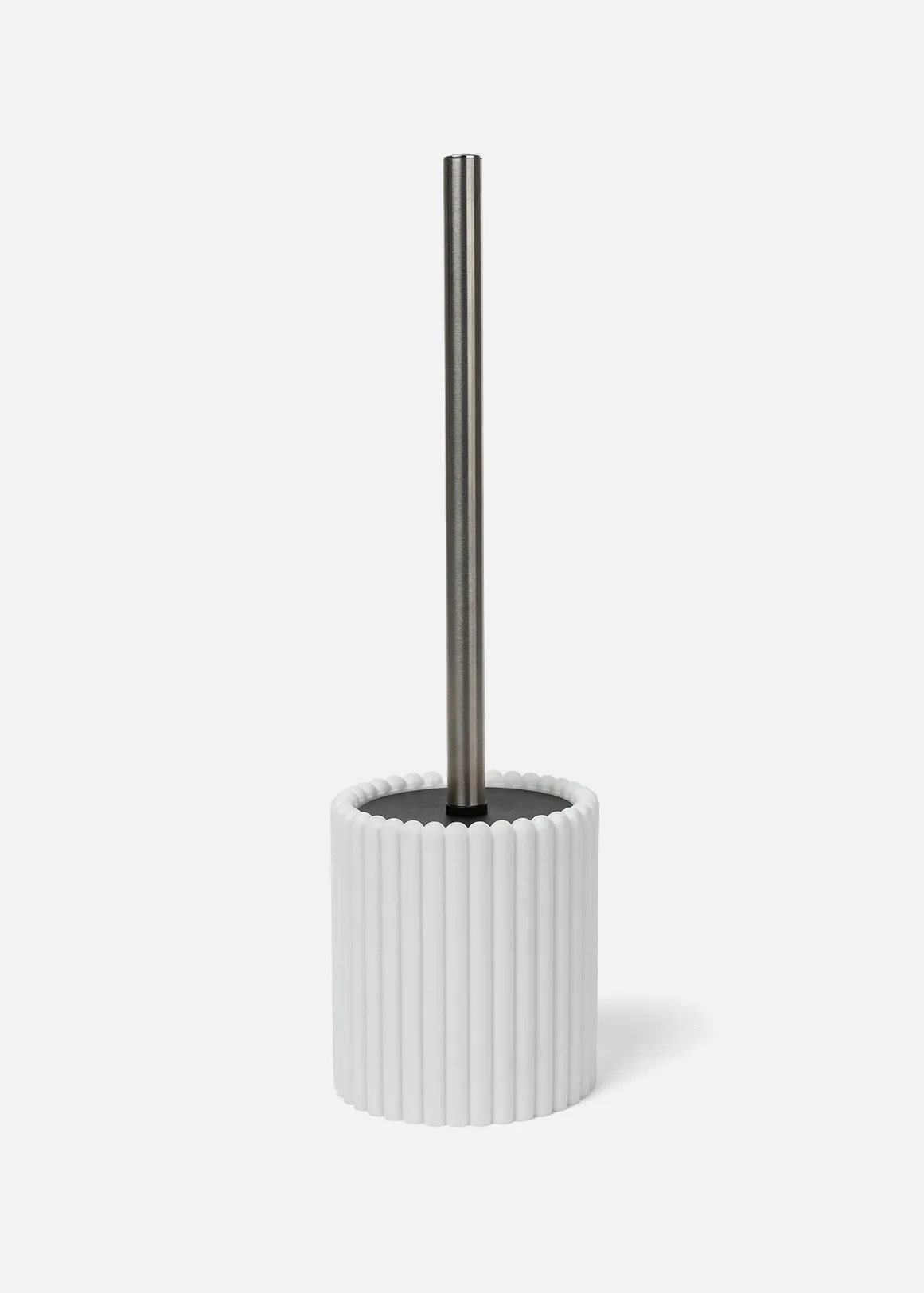 Tubular Resin Toilet Brush - WHITE