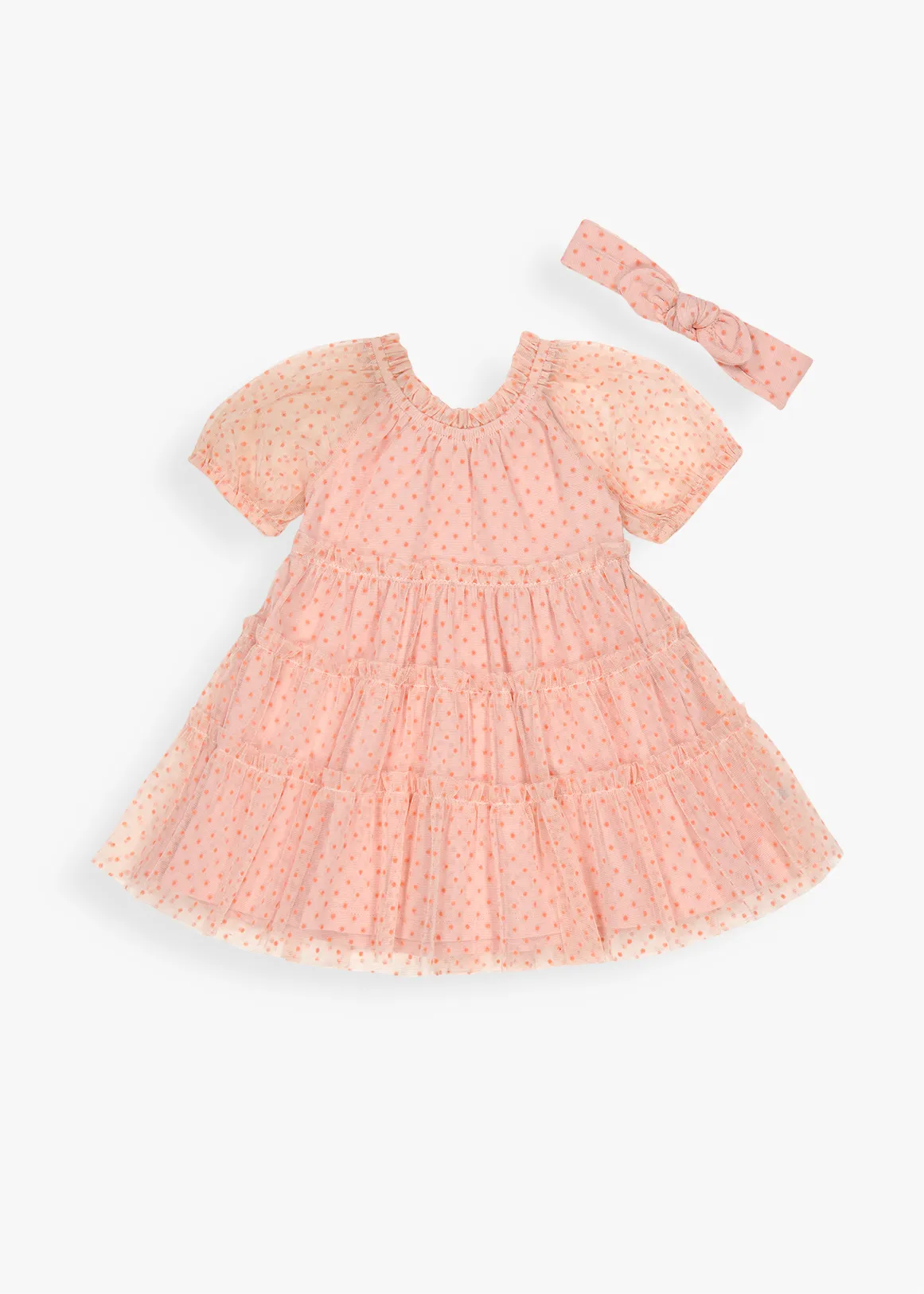 Tutu Dress & Headband Set - X PINK