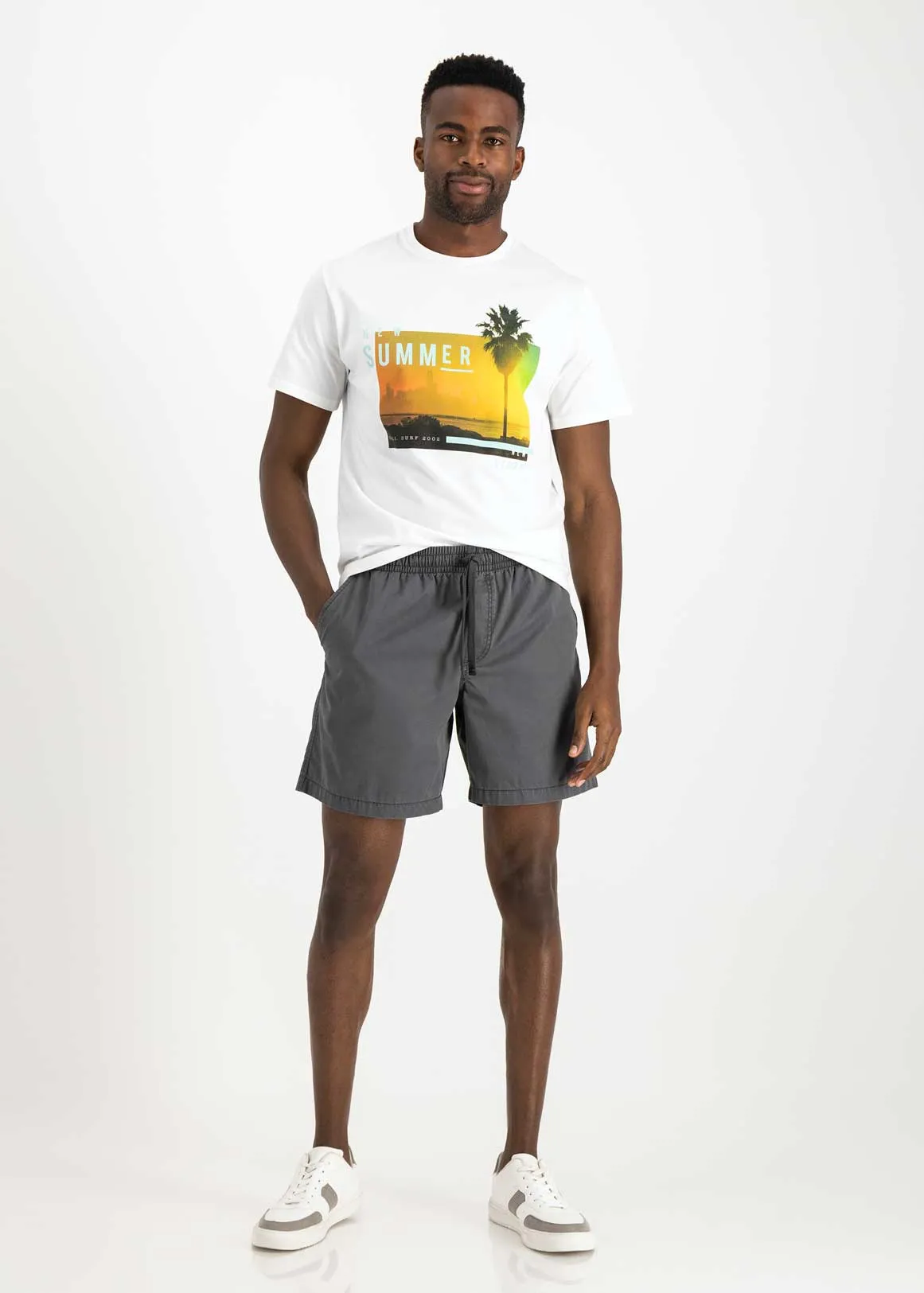 Twill Deck Shorts - CHARCOAL