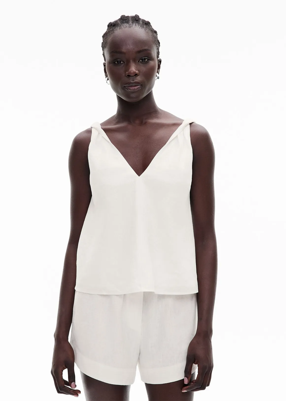 Twist Strap Camisole - FRESH WHITE