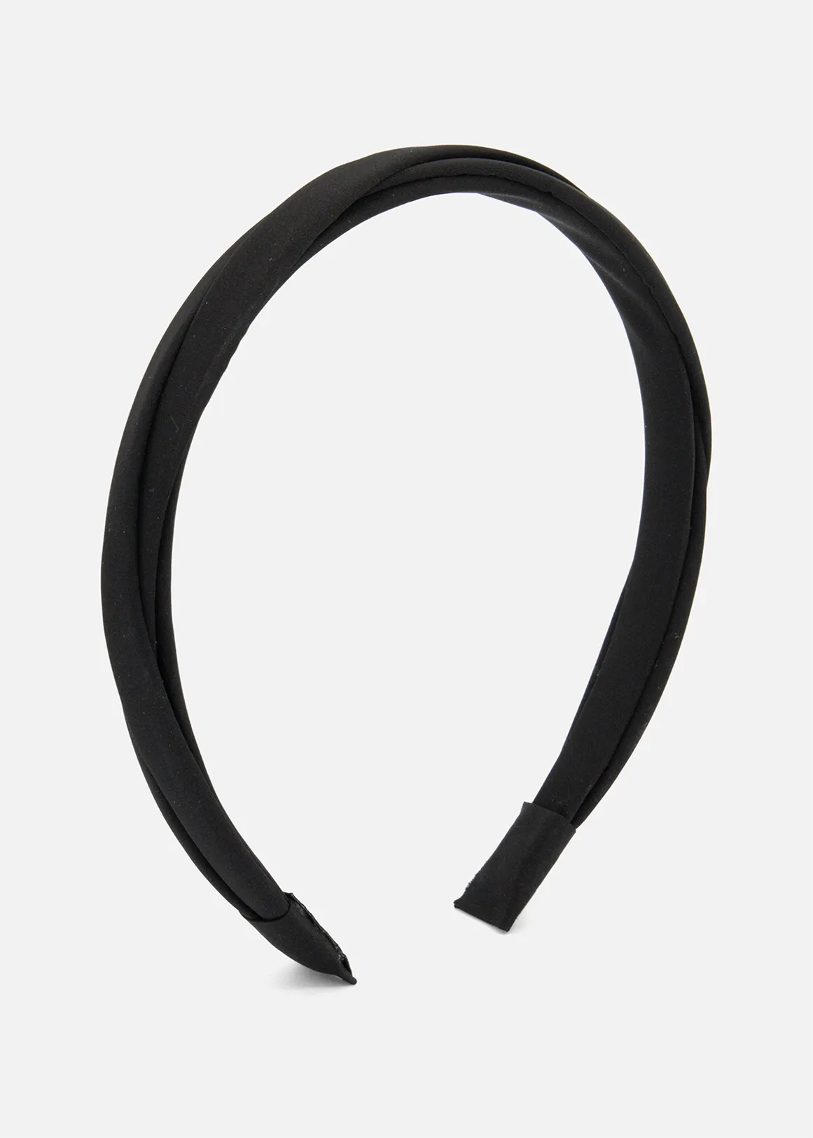 Twisted Satin Alice Band - BLACK