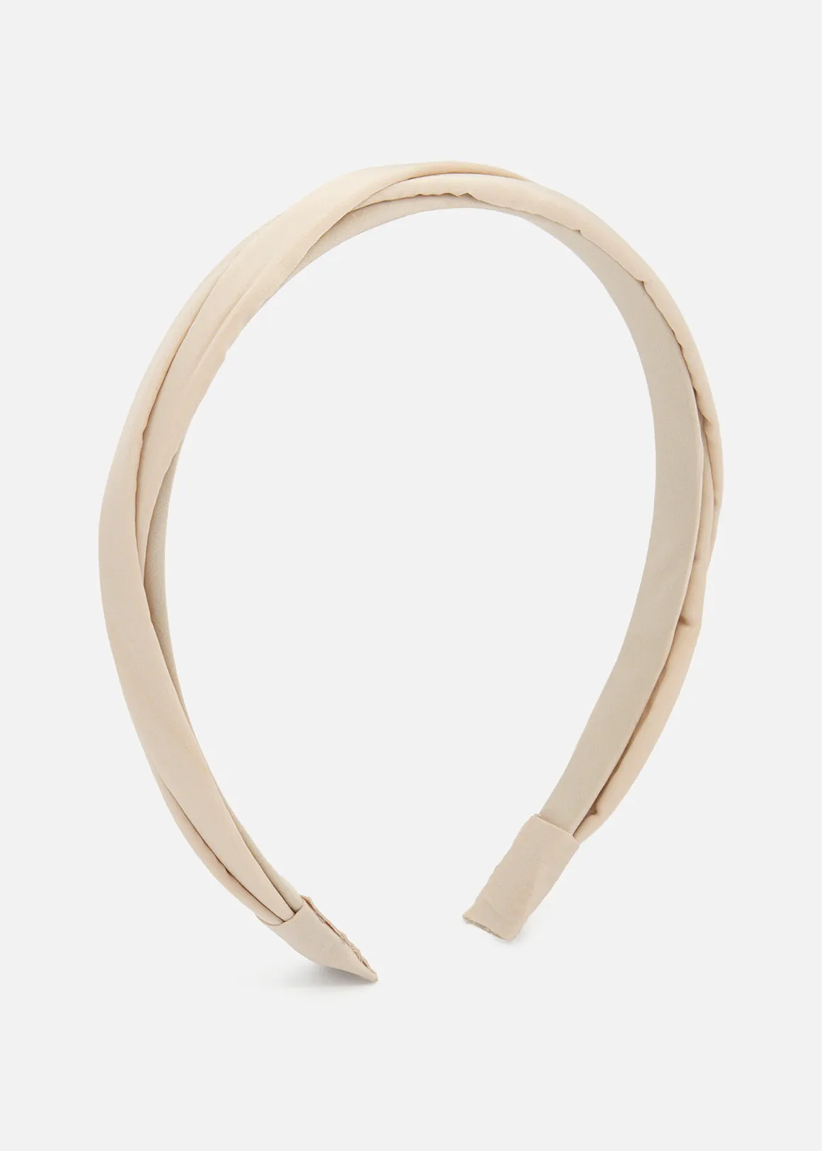 Twisted Satin Alice Band - NATURAL