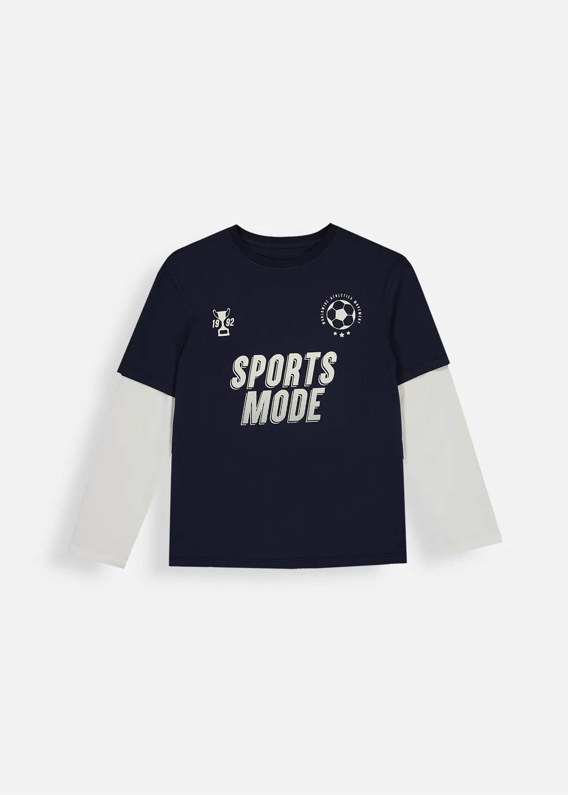 Twofer Cotton T-shirt - X NAVY