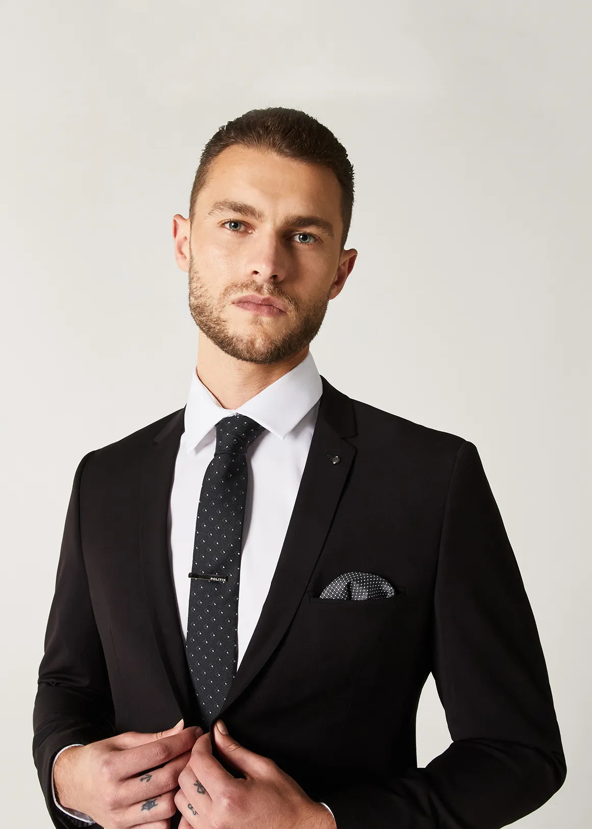 Ultra Slim Stretch Tailored Jacket - BLACK