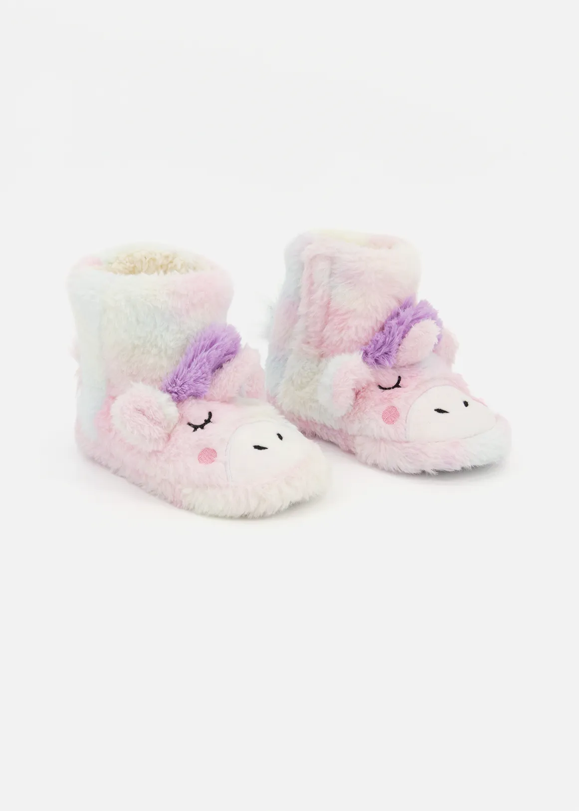 Unicorn Bootie Slippers (Size 6-13) Younger Girl - MULTI