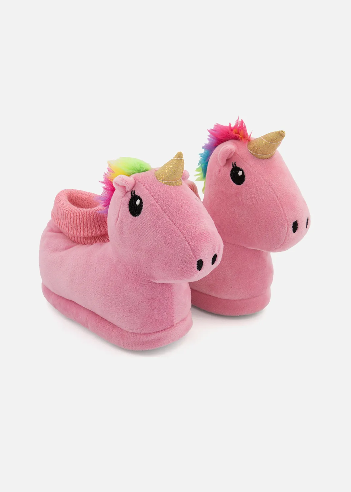 Unicorn Novelty Slippers (Size 5-13) Younger Girl - PINK
