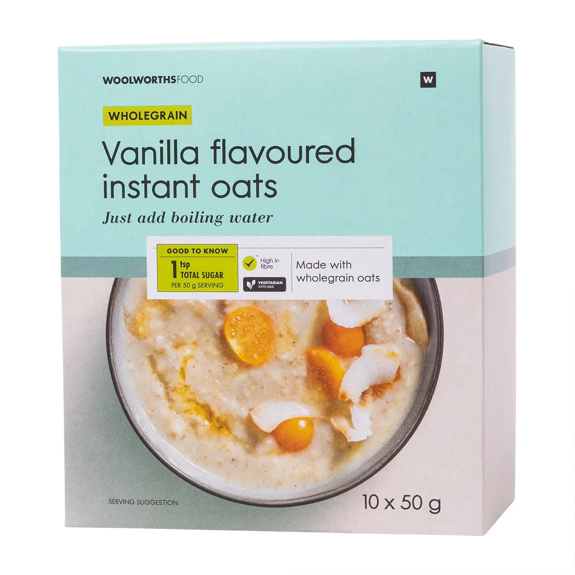 Vanilla Flavoured Instant Oats Sachets 10 x 50 g