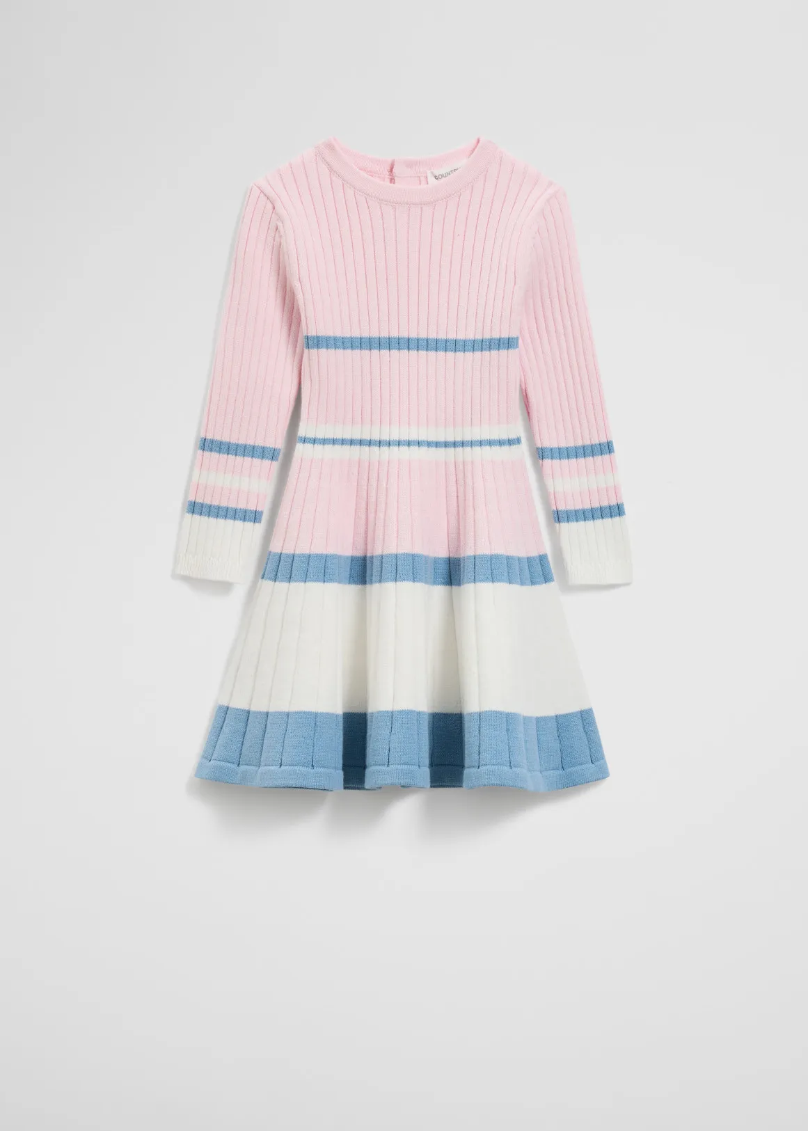 Variegated Stripe Knit Dress - MINERAL PINK STRIPE