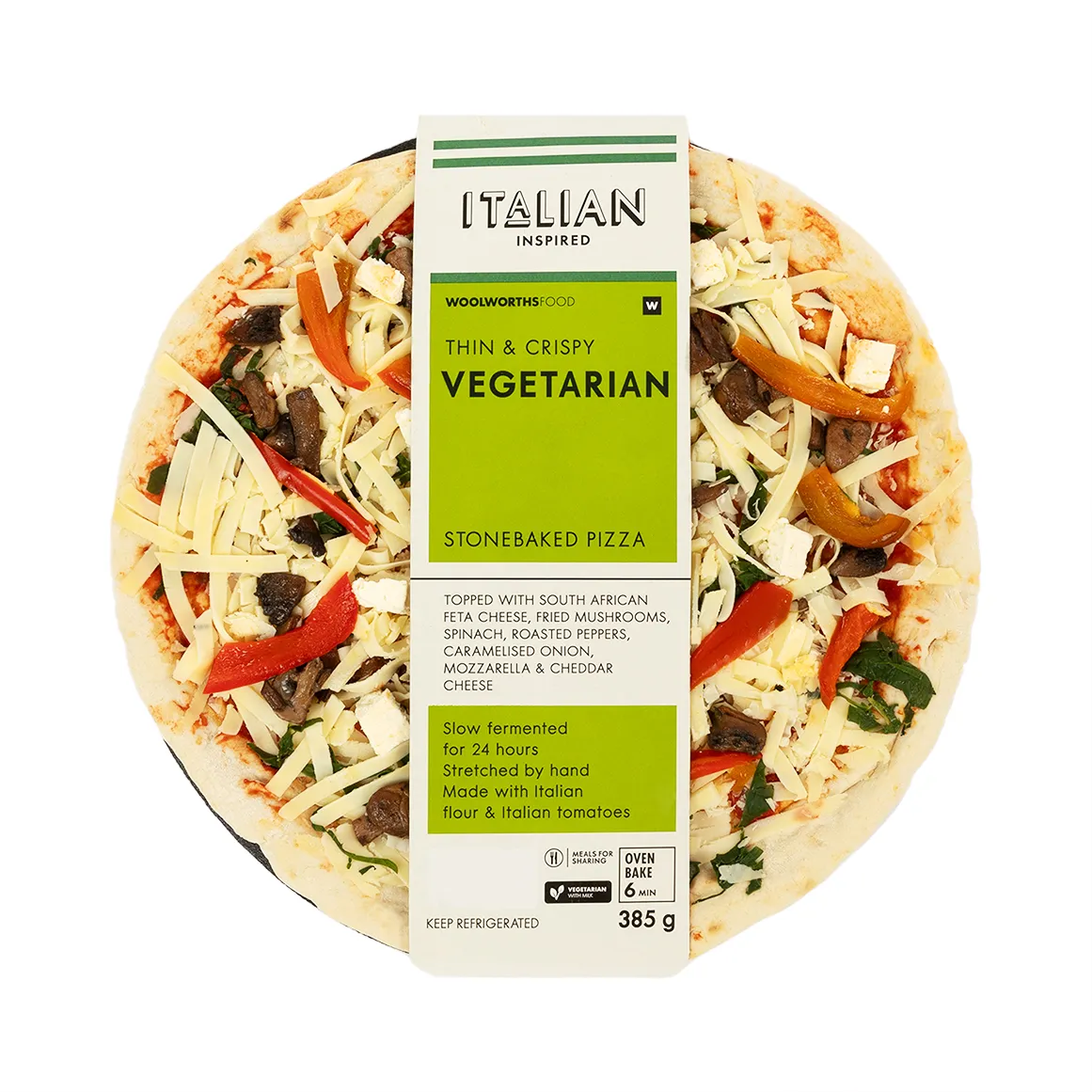 Vegetarian Thin & Crispy Stonebaked Pizza 385 g