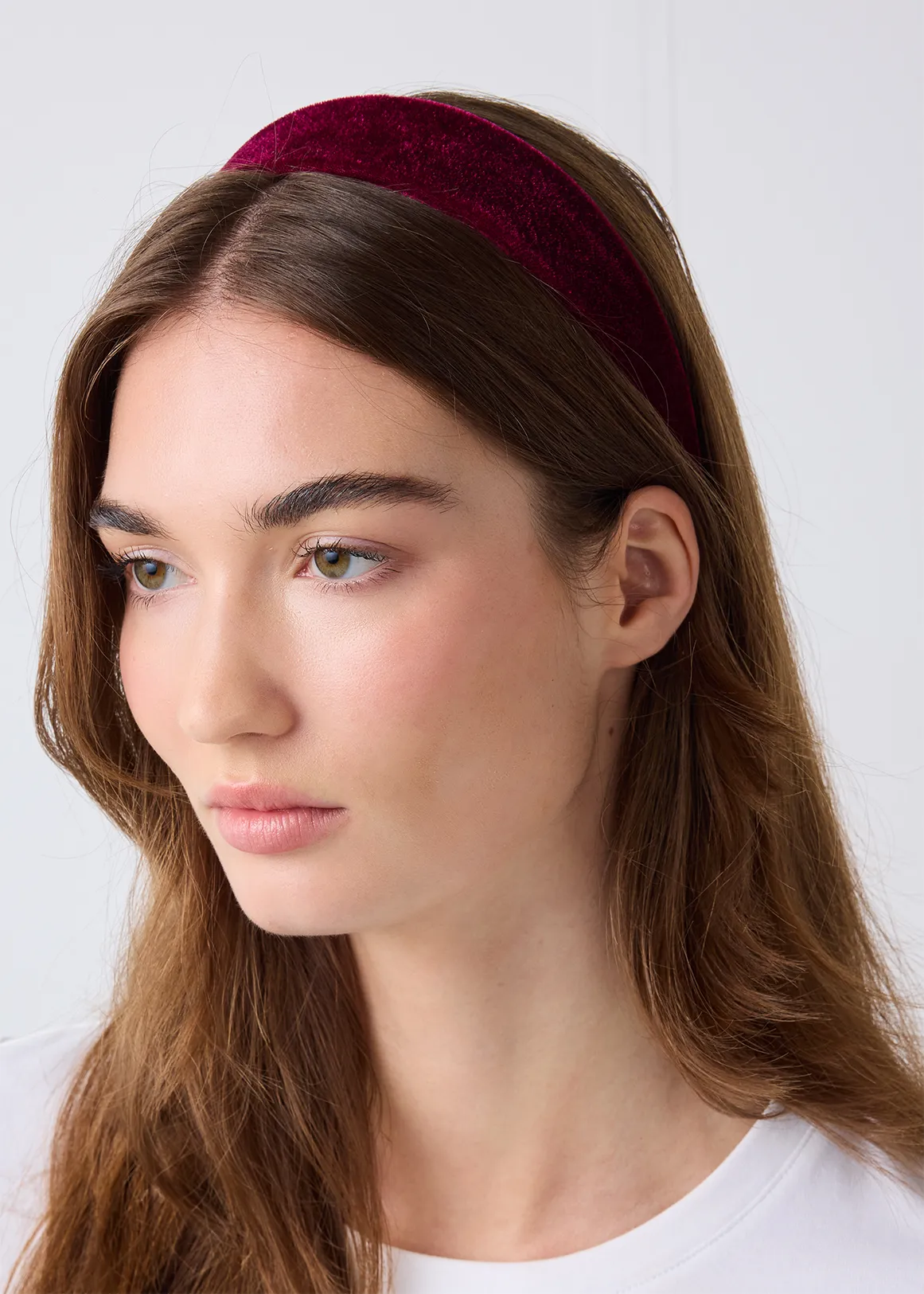 Velvet Alice Bands 2 Pack - BURGUNDY