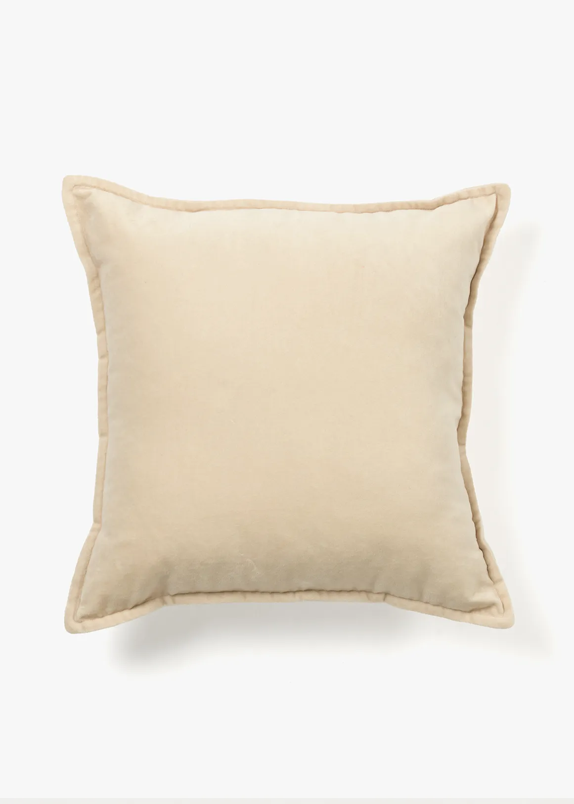 Velvet Cotton Scatter Cushion 50x50 cm - STONE