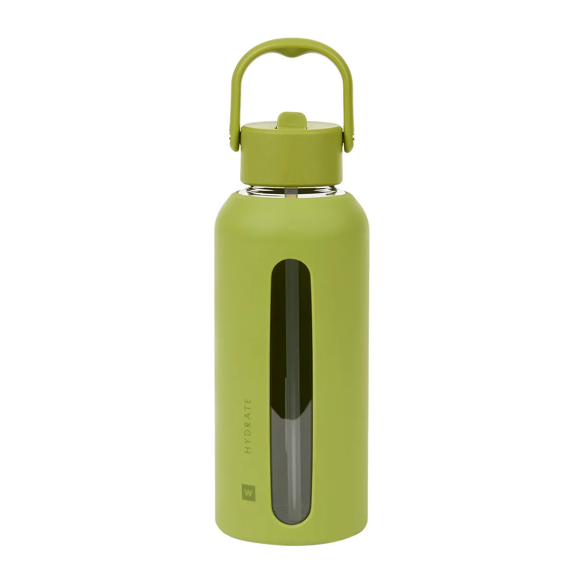 W.Hydrate The Vista Green Glass and Silicone Bottle 946 ml