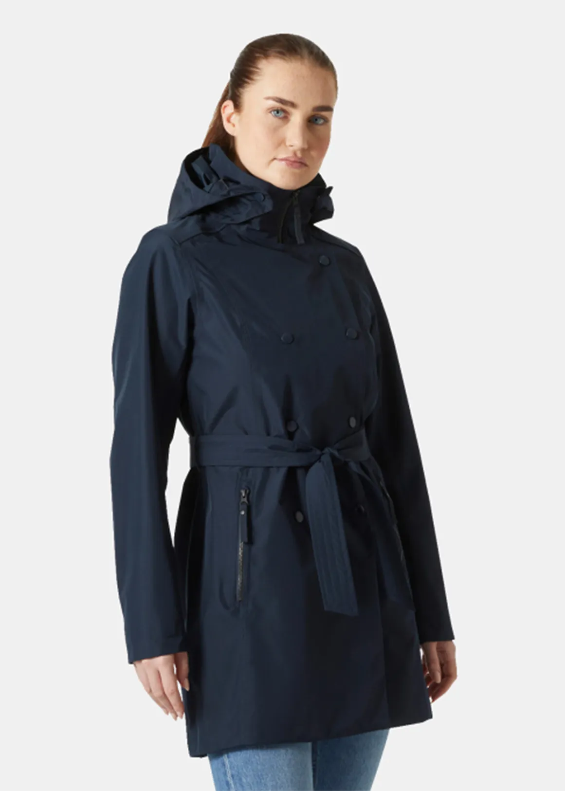 W Welsey II Trench Coat - NAVY