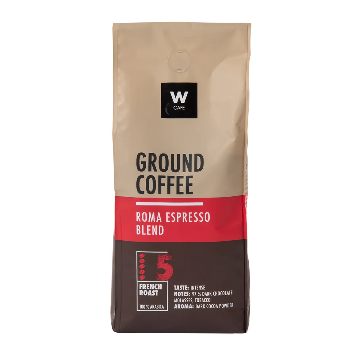 WCafe Roma Espresso Blend Ground Coffee 500 g