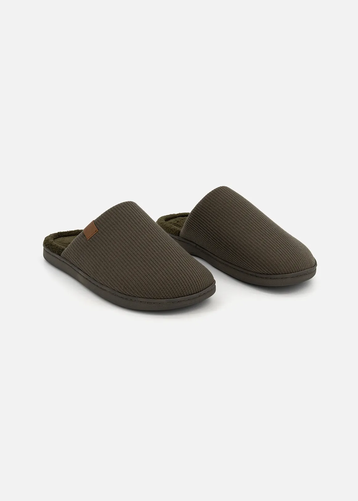 Waffle Mule Slippers - KHAKI