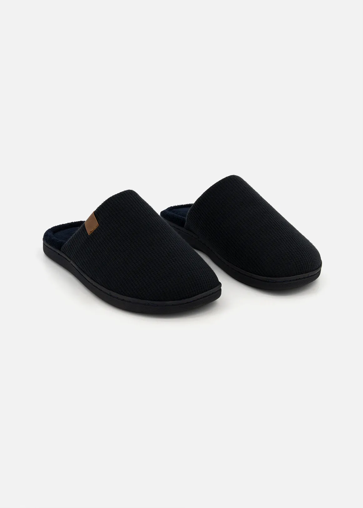 Waffle Mule Slippers - NAVY
