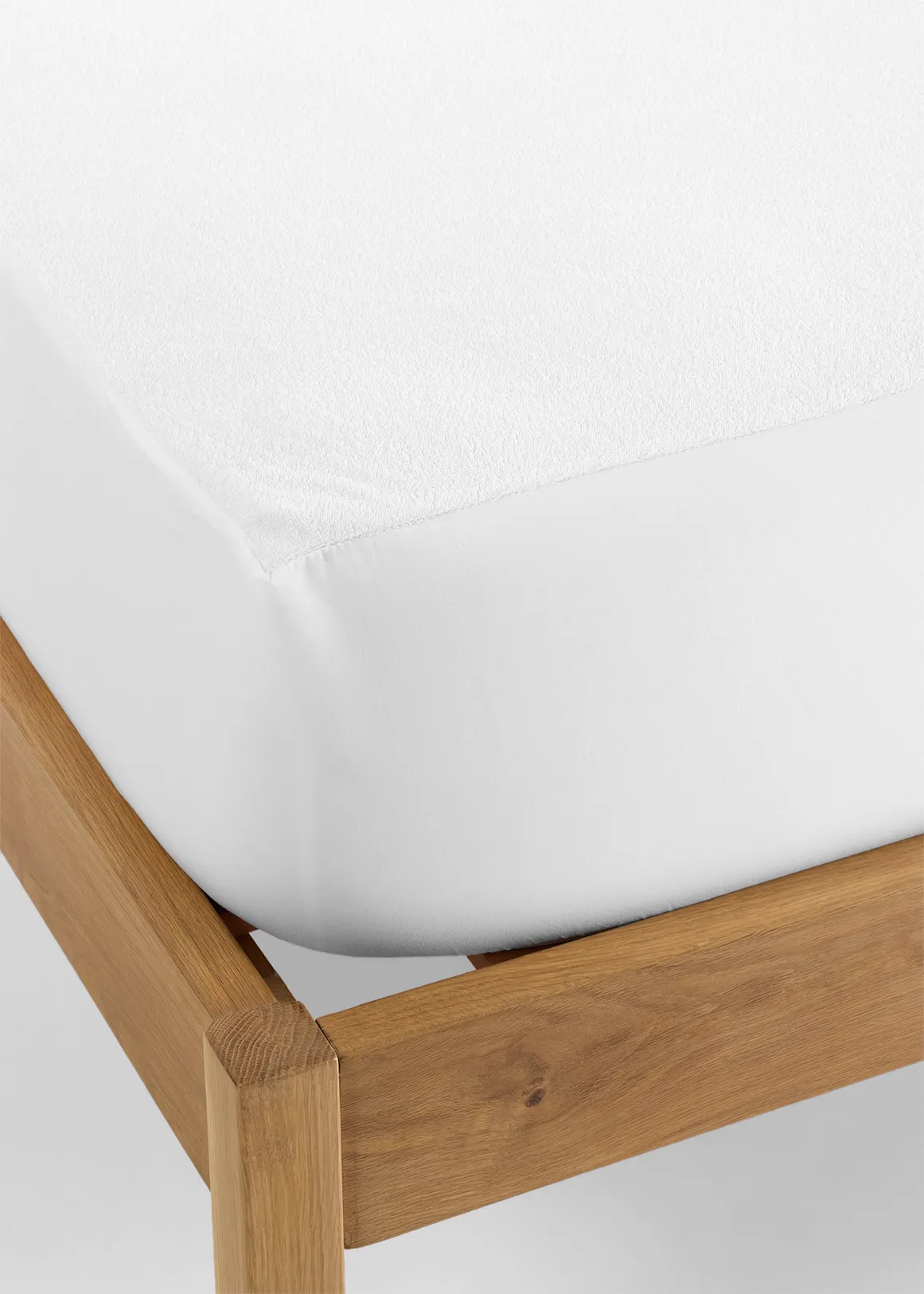 Waterproof Cotton Mattress Protector - WHITE