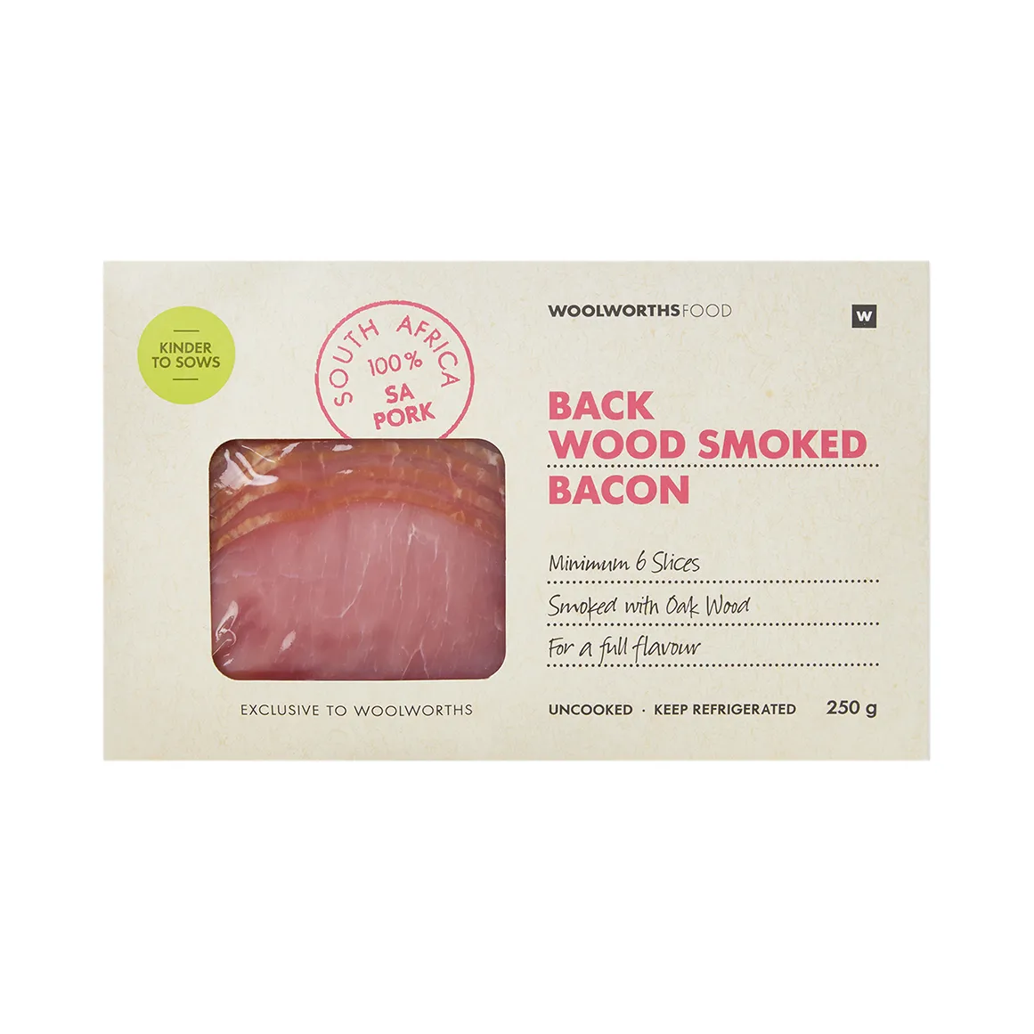 Wood Smoked Back Bacon 250 g