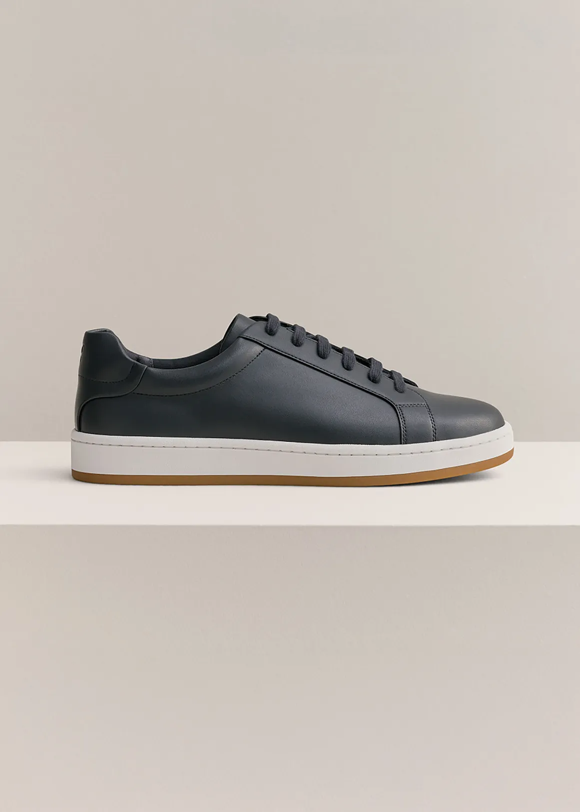 Woodhead Leather Sneaker - NAVY