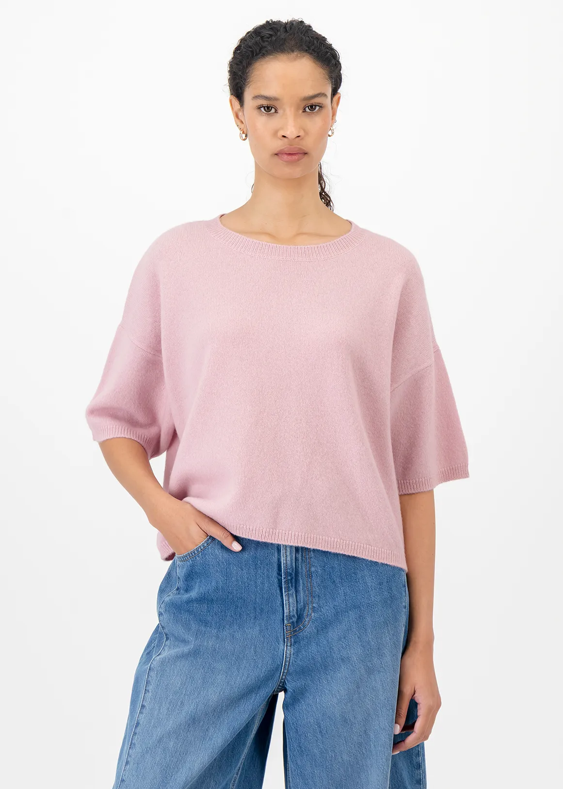 Wool Knit Top - DUSTY PINK