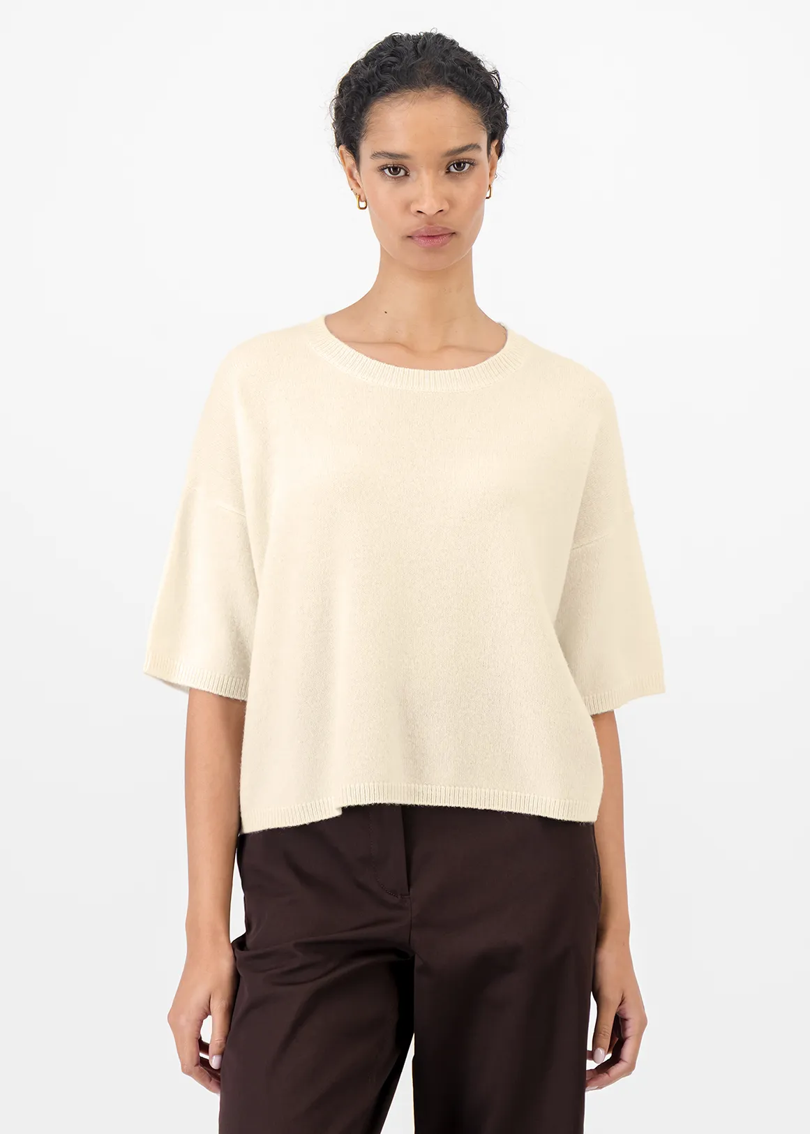 Wool Knit Top - ECRU